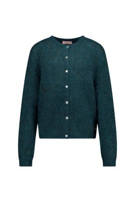 Bibi spring cardigan - dark sage green - 13607