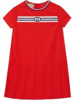 Gucci Kids robe courte à bandes Web - Rouge - thumbnail