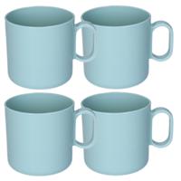 Plasticforte onbreekbare Drinkbekers - 10x - kunststof - 320 ml - mintgroen - kinderen - camping