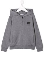 Dolce & Gabbana Kids sweat zippé à capuche - Gris