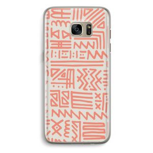 Marrakech Pink: Samsung Galaxy S7 Edge Transparant Hoesje