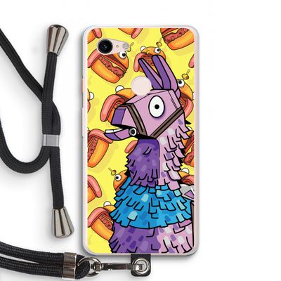 Loot Burger: Pixel 3 XL Transparant Hoesje met koord