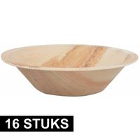 16x Houten kommetjes van palmblad   -