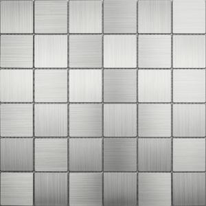Mozaïek tegels Surfaces Bèta Zilver 31x31 - Vierkant Wandtegels Metaal