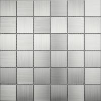 Mozaïek tegels Surfaces Bèta Zilver 31x31 - Vierkant Wandtegels Metaal Mozaïek tegels Surfaces Bèta Zilver 31x31 - Vierkant Wandtegels Metaal