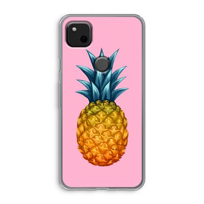Grote ananas: Google Pixel 4a Transparant Hoesje