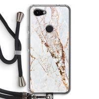 Goud marmer: Pixel 3a Transparant Hoesje met koord