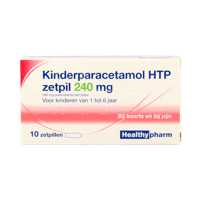 Paracetamol kinderen 240mg 10 Zetpillen