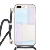 Square pastel: iPhone 7 PLUS Transparant Hoesje met koord