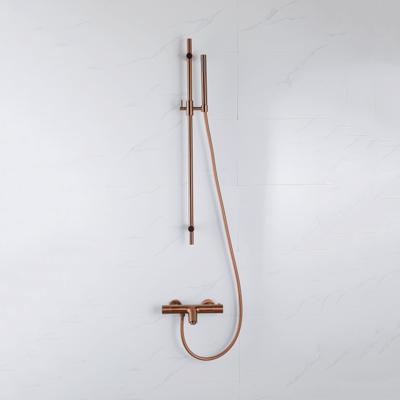 Fortifura Calvi Badkraan - met glijstangset - staafhanddouche - gladde doucheslang - geborsteld koper PVD SW970037/SW970053/SW970046/SW799407