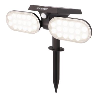 Pato - Solar prikspot - Bewegingssensor en schemerschakelaar - PIR - 6000K Daglicht wit - 2 lichtstanden - 300 Lumen - 6-12 uur brandtijd - IP65 waterdicht - Tuinspot