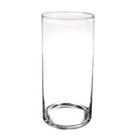 Bloemenvaas cilinder - transparant glas - D19 x H40 cm - cilinder model - boeketvaas - 11 liter