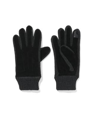 051 Herenhandschoenen Met Touchscreen Tips Suède Zwart (zwart)