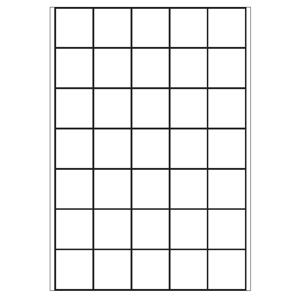 A4 etiketten 40 x 42,3 mm wit 100 vel Sorex