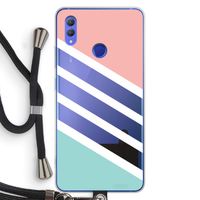 Strepen pastel: Honor Note 10 Transparant Hoesje met koord