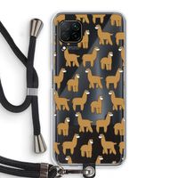 Alpacas: Huawei P40 Lite Transparant Hoesje met koord