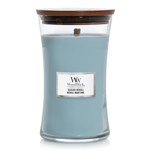 WoodWick Geurkaars Large Seaside Neroli - 18 cm / ø 10 cm