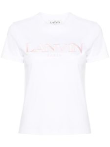 Lanvin t-shirt en coton à logo brodé - Blanc