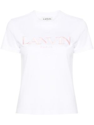 Lanvin t-shirt en coton à logo brodé - Blanc