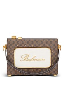 Balmain mini sac porté épaule Radio - Marron