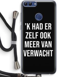 Meer verwacht - Zwart: Huawei P Smart (2018) Transparant Hoesje met koord