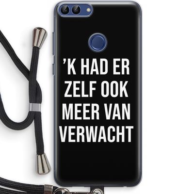 Meer verwacht - Zwart: Huawei P Smart (2018) Transparant Hoesje met koord