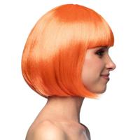 Koningsdag pruik - bobline - oranje - dames - koningsdag - verkleden