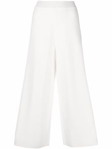 Malo pantalon ample court en maille fine - Blanc