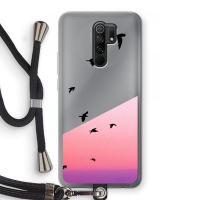 Fly away: Xiaomi Redmi 9 Transparant Hoesje met koord