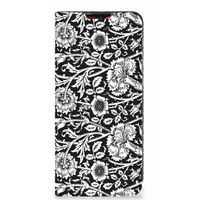 Motorola Moto E7 Power | E7i Power Smart Cover Black Flowers - thumbnail