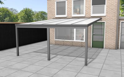 YARD Outdoor Velvetline Veranda 500x400 cm aluminium - Polycarbonaat dak- - Aluminium- YARD Outdoor