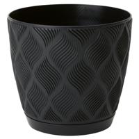 Form Plastic Plantenpot/bloempot New Age - kunststof - zwart - D23 x H21 cm   - - thumbnail