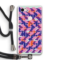 Skew Blush 3: Pixel 3 XL Transparant Hoesje met koord