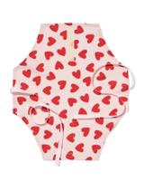 HEMA Herpakpapier van katoen 40x45cm hartjes (rood)