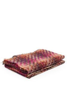 Missoni Home couverture en laine tissée - Rose