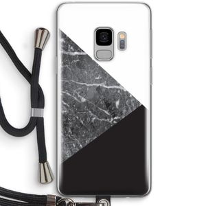 Combinatie marmer: Samsung Galaxy S9 Transparant Hoesje met koord