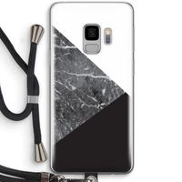 Combinatie marmer: Samsung Galaxy S9 Transparant Hoesje met koord