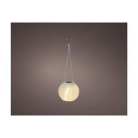 Solar Lantaarn wit nylon Ø15xH10cm