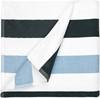 The One Towelling TH1090 Beach Towel Stripe - Anthracite/Light Blue/White - 90 x 190 cm