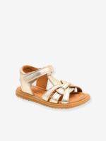 FELICIA sandalen van leer met klittenbandsluiting voor meisjes BISGAARD goud