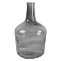 Countryfield Vaas - transparant grijs - glas - XL fles vorm - D25 x H42 cm   - - thumbnail