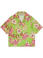 Gucci chemise en soie à fleurs - Vert