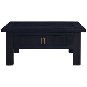 The Living Store Salontafel Massief Mahoniehout 68x68x30 cm - Lichtkoffiekleurig