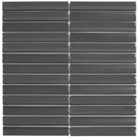 Mozaiek Tegel Sevilla 29,6x30 cm Finger Glossy Carbon Shades of Chalk The Mosaic Factory