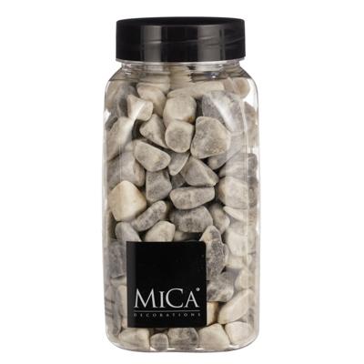 Mica Decorations decoratie stenen - 650ml - lichtgrijs mix - hobby steentjes