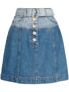 Acler minijupe Hawkin en jean à taille ceinturée - Bleu