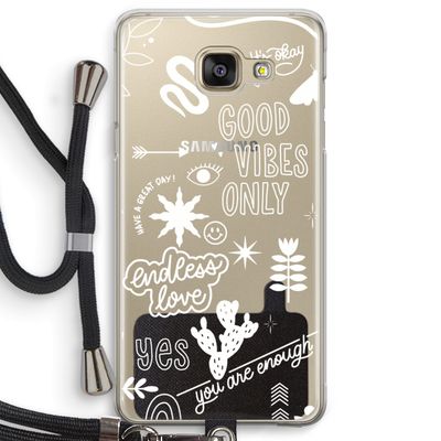 Good vibes: Samsung Galaxy A5 (2016) Transparant Hoesje met koord