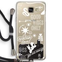 Good vibes: Samsung Galaxy A5 (2016) Transparant Hoesje met koord
