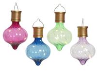 Lumineo Solar Lamp Bulb Druppelvorm Met Hengsel- Dia7.7-H11.7cm- Verkrijgbaar In