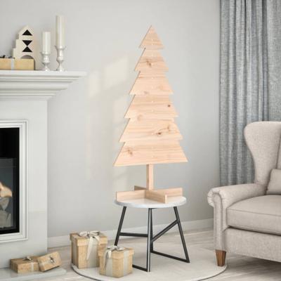 VidaXL Kerstdecoratie kerstboom 120 cm massief grenenhout